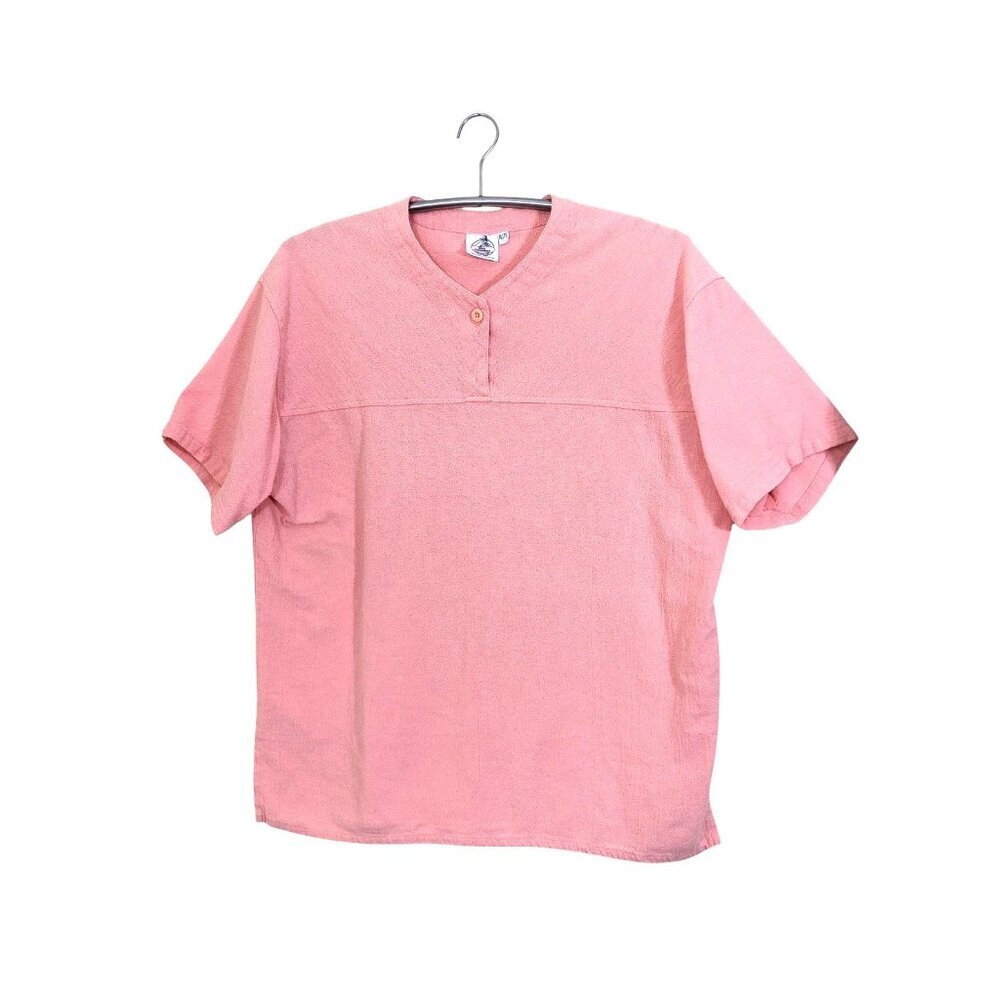Tilley Endurables Pastel Peach Womans Tunic Cotton Gauzy Travel Oversized Boxy
